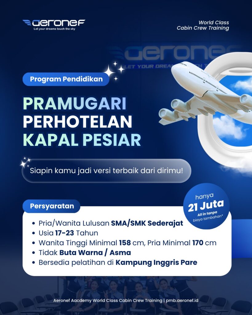 Sekolah Pramugari Perhotelan Kapal Pesiar Jawa Timur