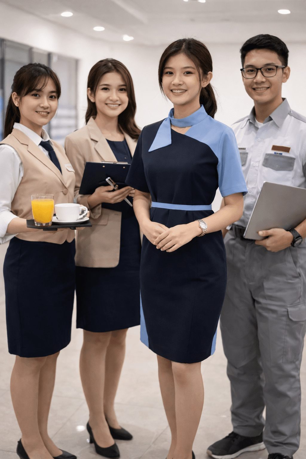 pramugari sedang menjelaskan Apakah Lulusan SMK Bisa Jadi Pramugari Kereta Api?