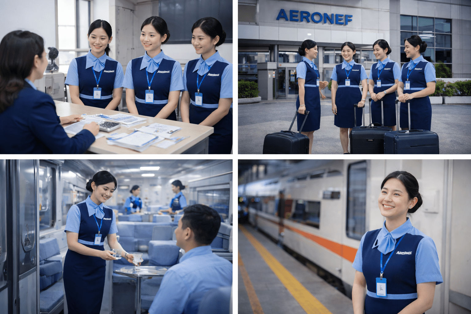 pramugari sedang menjelaskan Biaya Sekolah Pramugari Kereta Api Murah Tapi Berkualitas