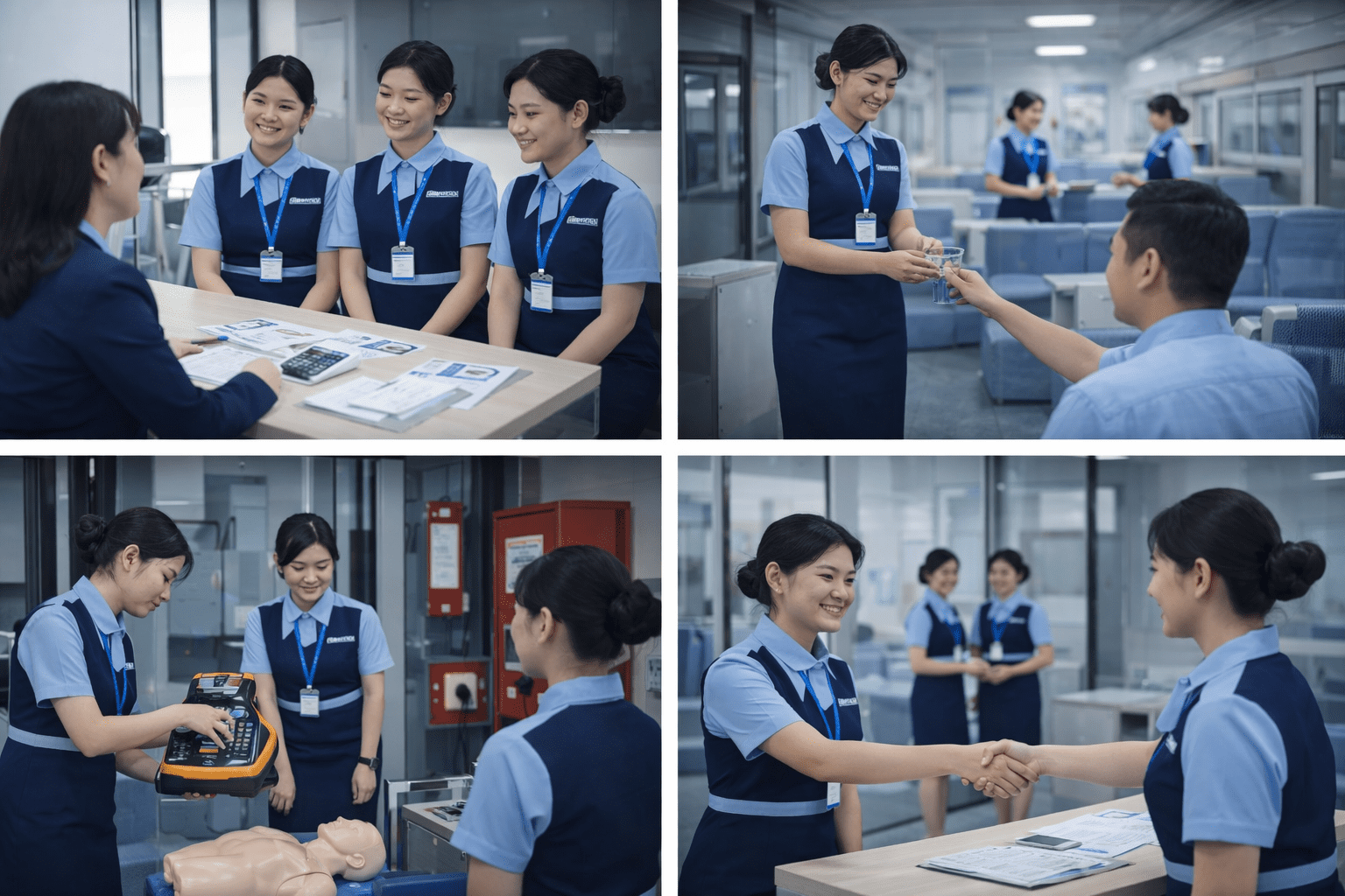 pramugari sedang menjelaskan Apakah Ada Sekolah Pramugari Kereta Api Gratis?