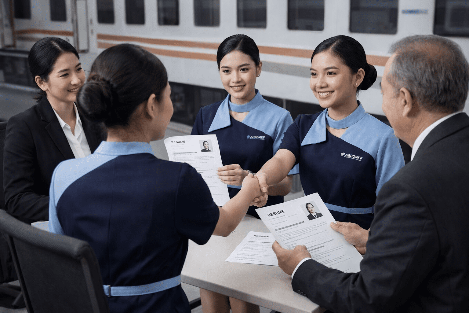 para pramugari sedang menunjukkan Cara Cepat Jadi Pramugari Kereta Api Tanpa Kuliah