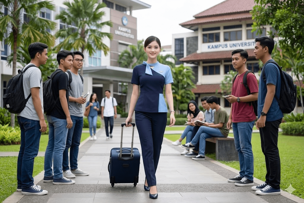 keseharian sekolah pramugari dari pagi sampai malam